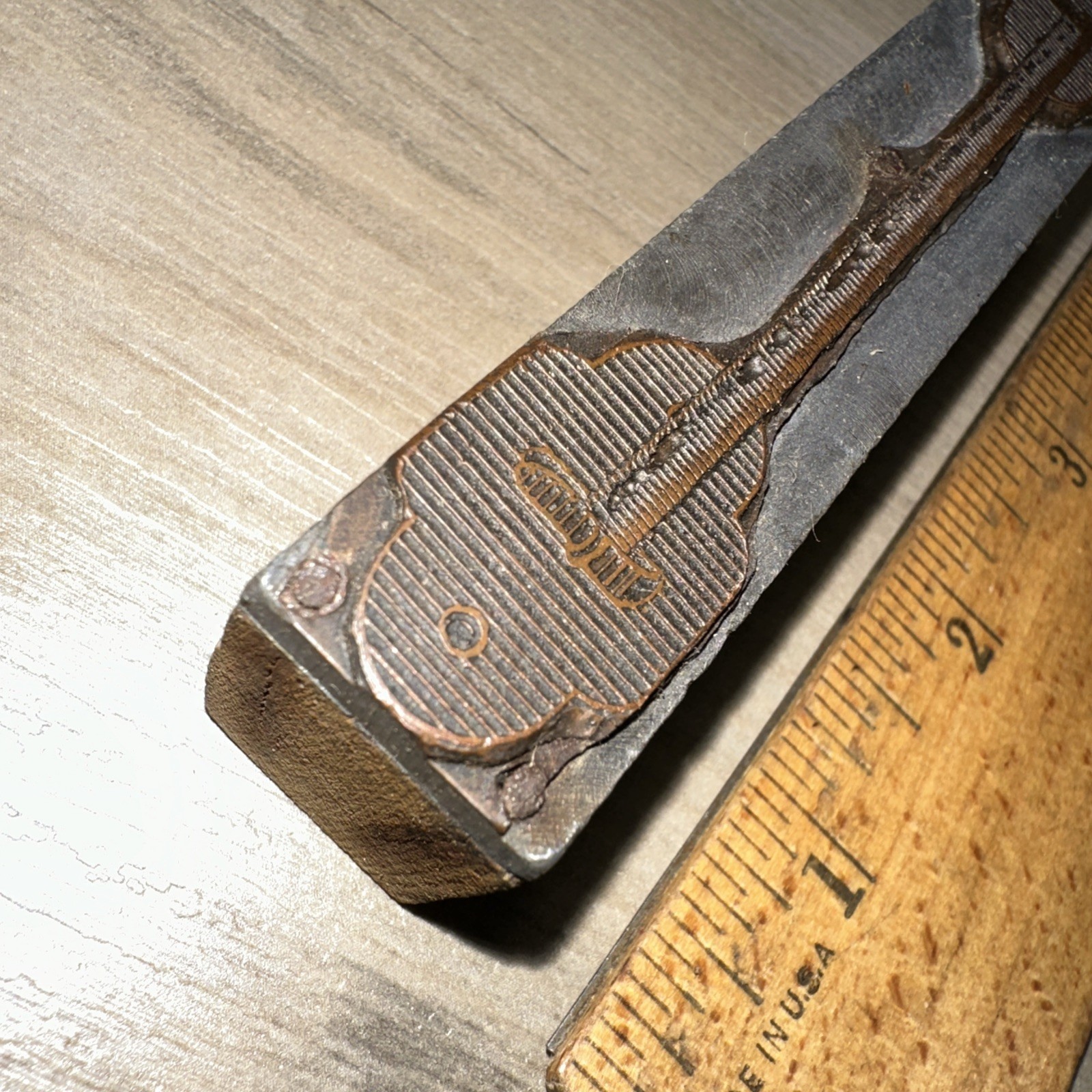 Printing Block “ Unknown Image? Clasp? “ Copper Face Block