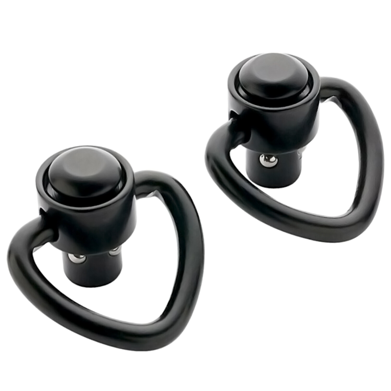 2 PCS D-Loop Quick Detach Set 1" Heavy Duty QD Sling Swivels with Push Button