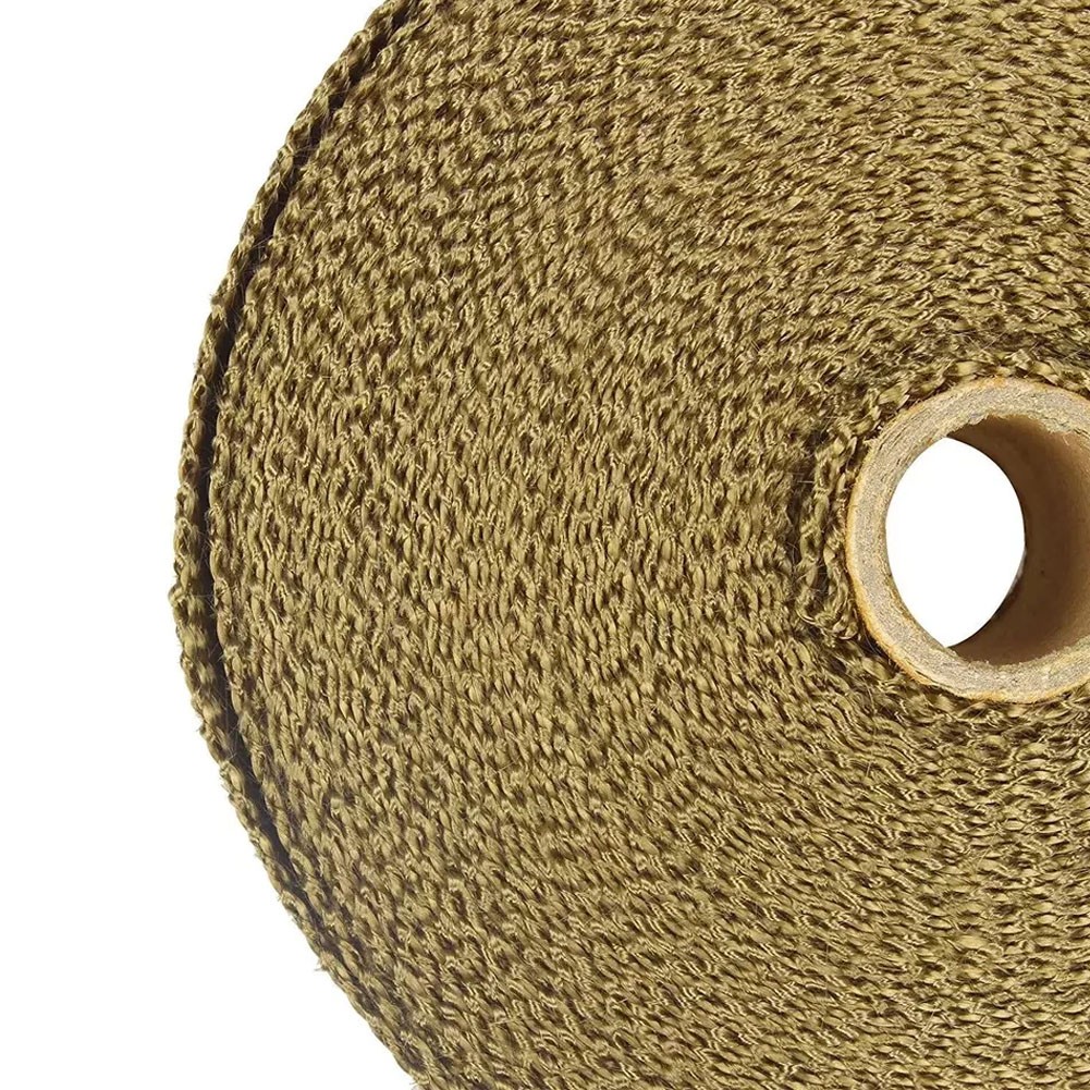 2" x 50' Titanium Exhaust Wrap for Car Headers with Stainless Steel Zip Ties