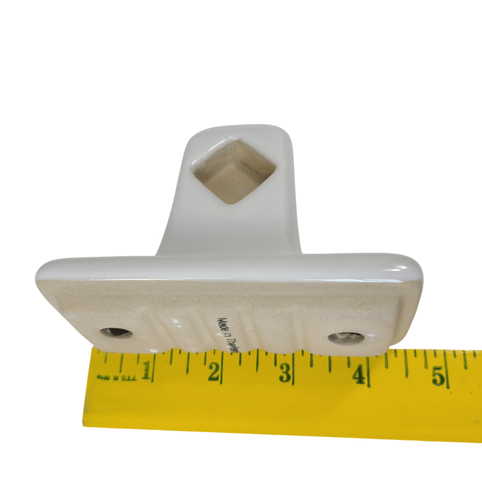 Vintage White Ceramic Tile Towel Rod Rack Post Holder Brackets 24 in Acrylic Bar