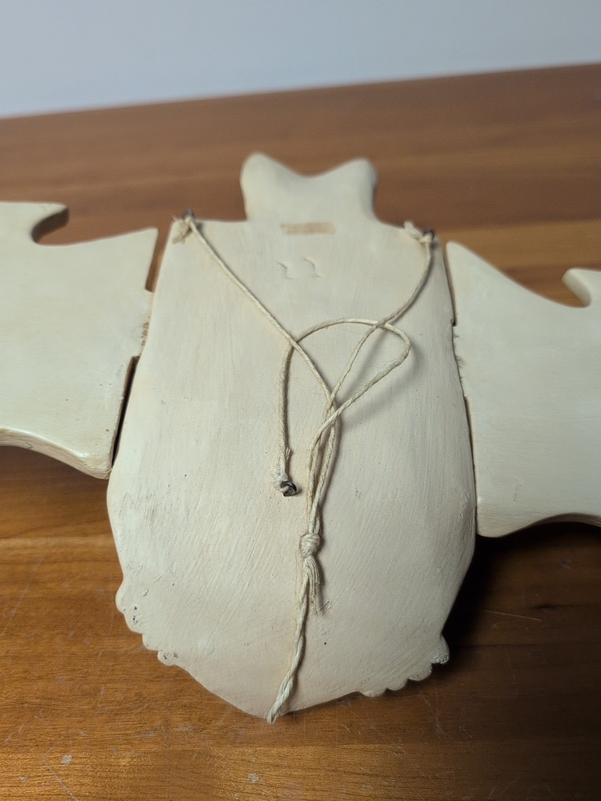 Vintage Flying Bat Mobile Balinese Spirit Chaser Hand Carved Wood Folk Art 18"