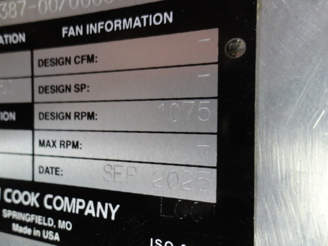 Direct Drive Upblast Exhaust Fan Loren Cook 165W10D