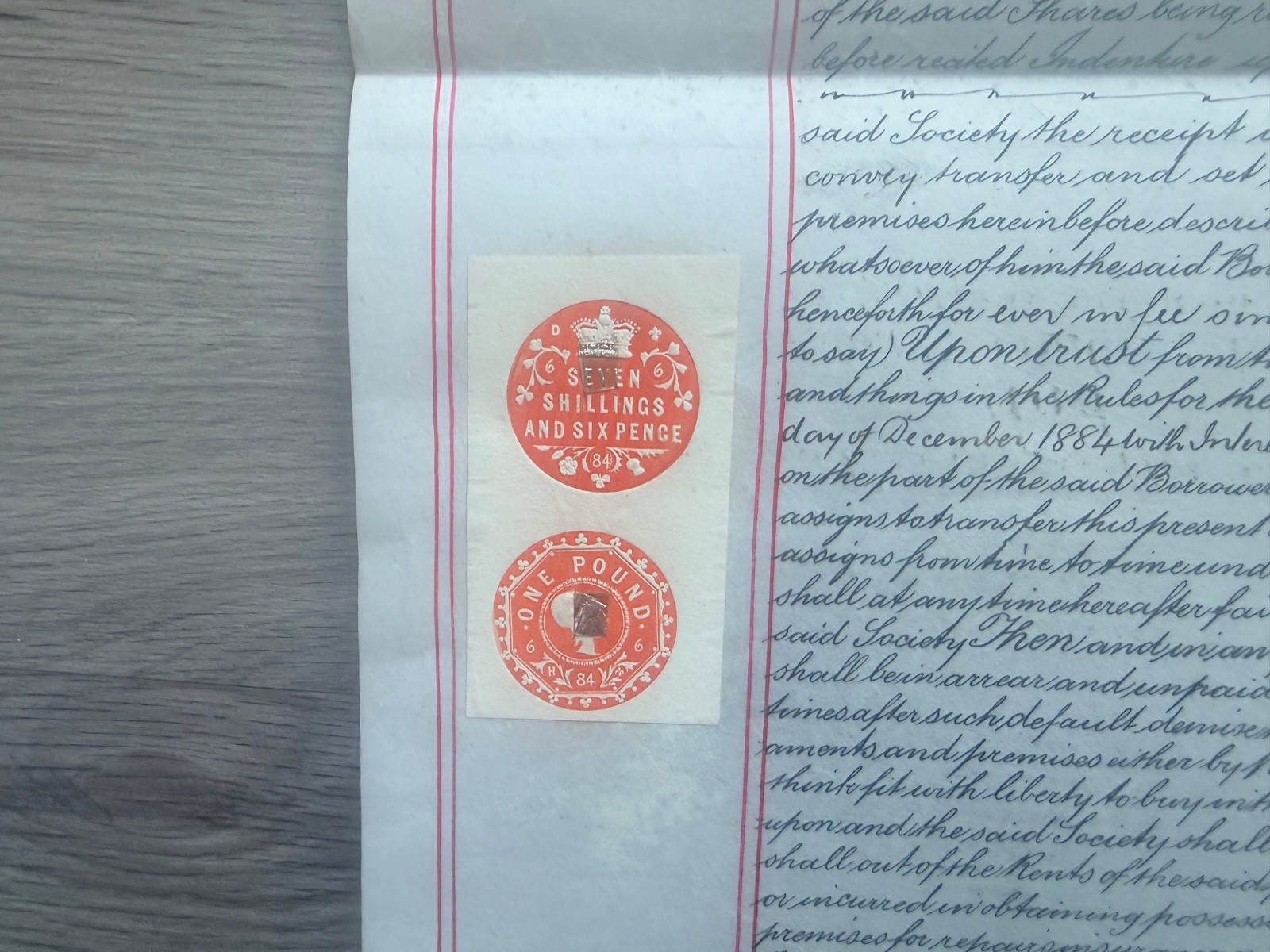 St martins Road Dartford Kent Vellum Indenture 1884 Styles to Building Society