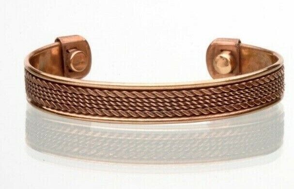 4 Pack Tibetan Pure Copper Magnetic Bracelet Arthritis Pain Therapy Cuff Bangles