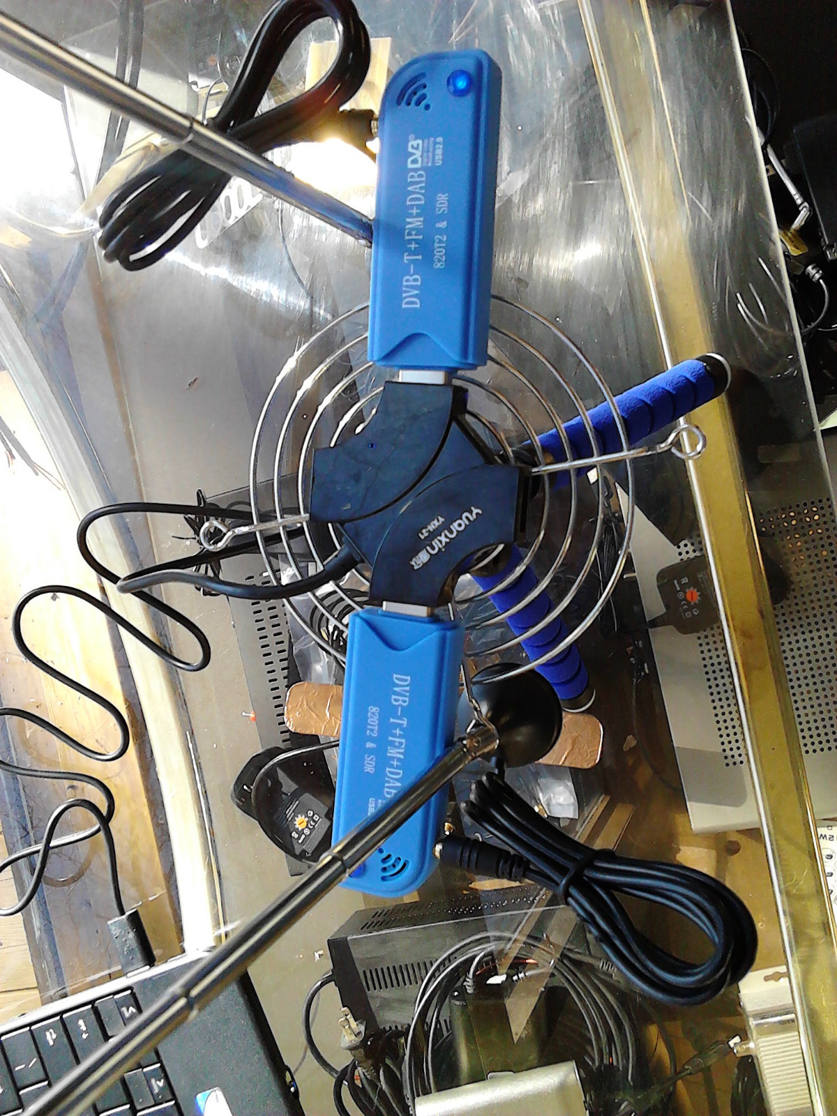 "BLUEBEAM" DUAL SDR RADIO (2x) RTL2832U+R820T2 Drone Tripod Rig