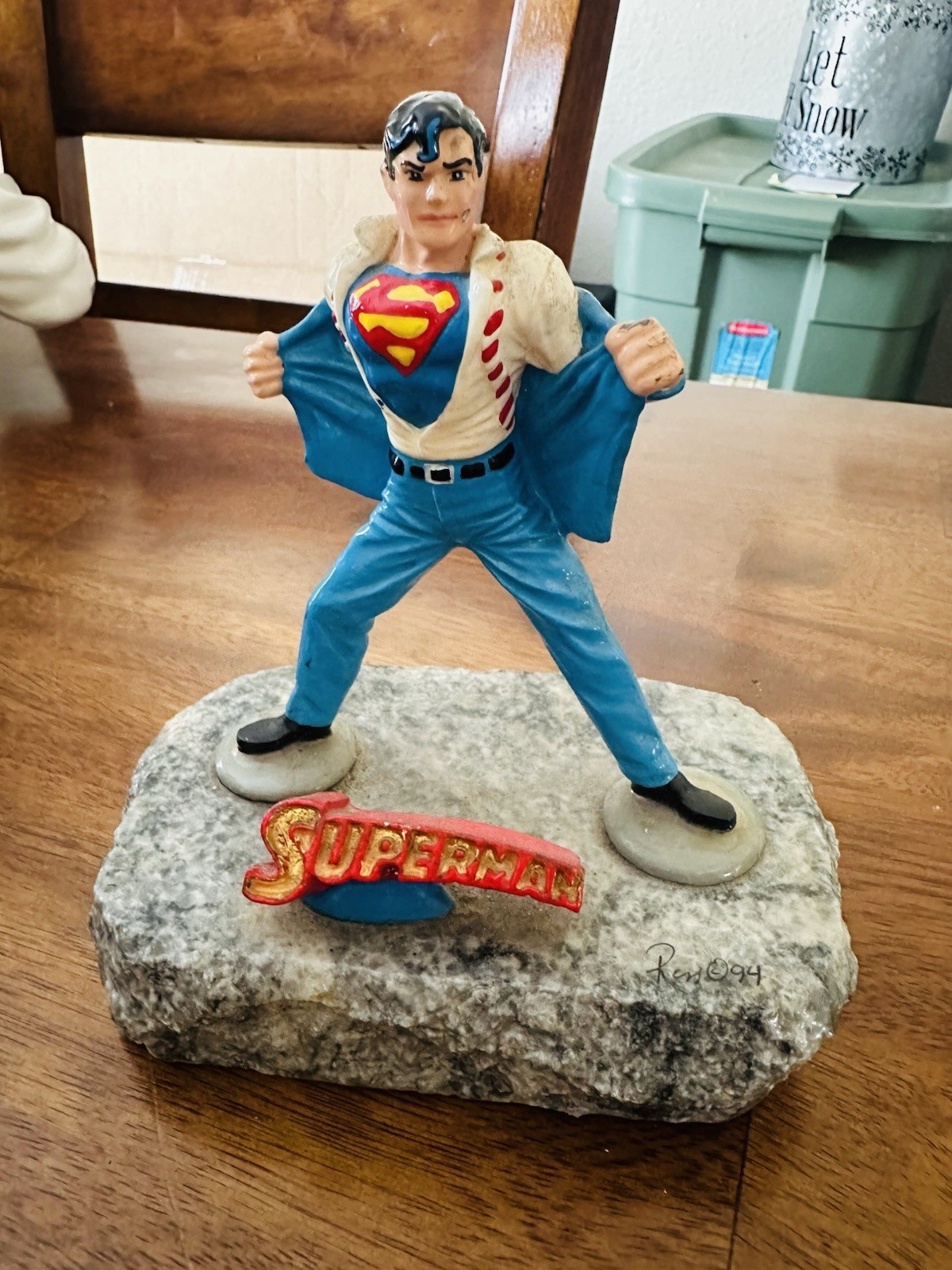 SUPERMAN QUICK CHANGE STATUE SCULPTURE Signed RON LEE!!