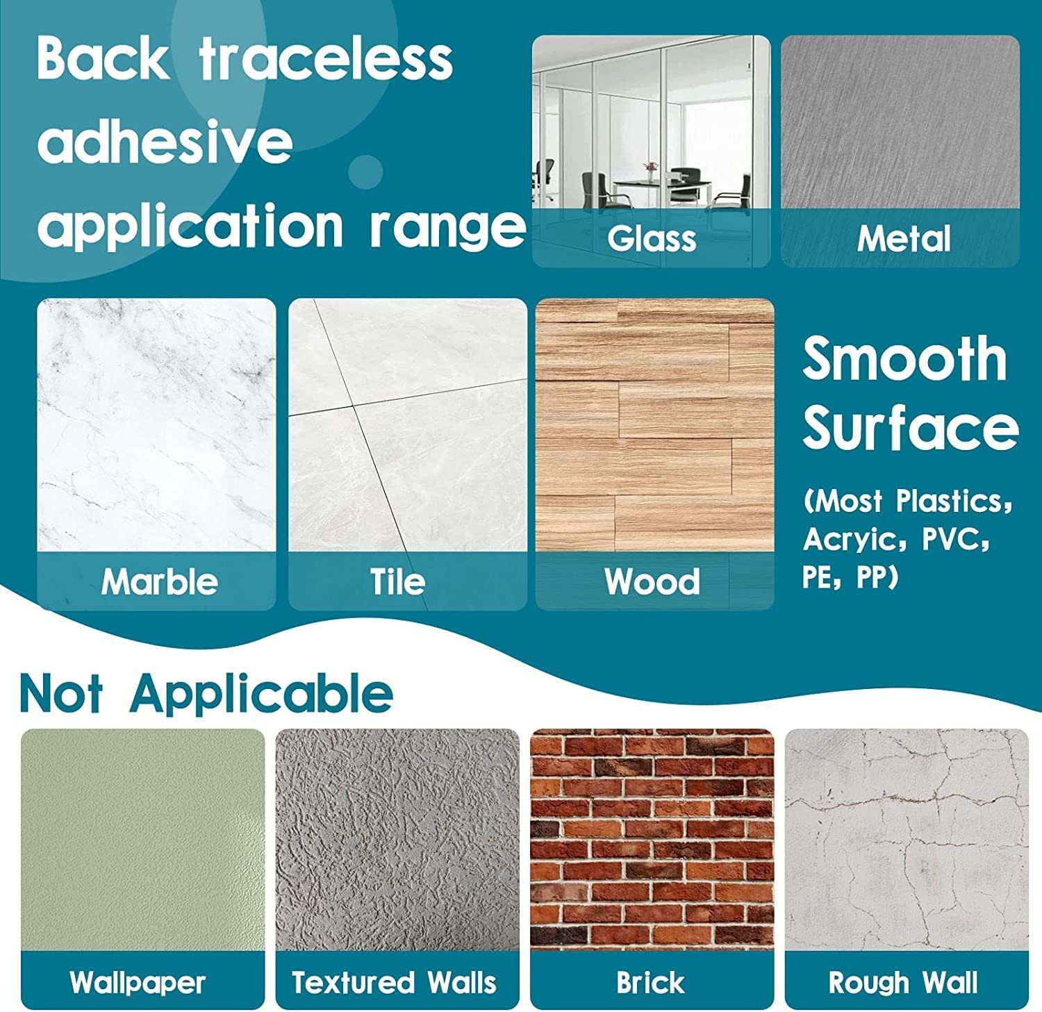 16.4FT Self Adhesive Stick Tape Hook & Loop Sticky Back Strips Fastener Roll US