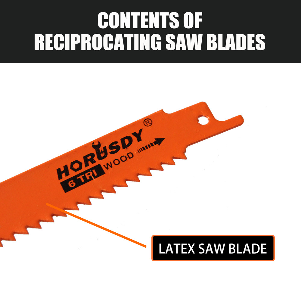 10PC Reciprocating Saw Blades Set Electric Metal Wood Pruning Plastic 1/2"