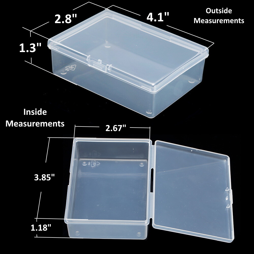 4PCS Small Plastic Storage Container Box DIY Coins Screws Jewelry Charms Travel