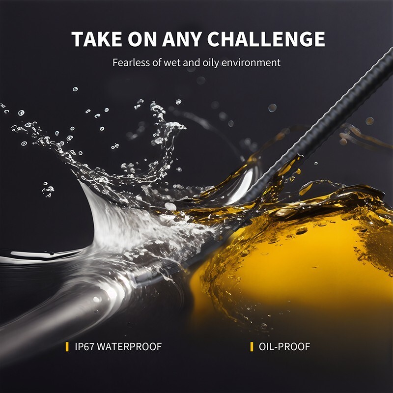 Ralcam Endoscope Inspection Camera Articulating Borescope 3.3FT Flexible Tube