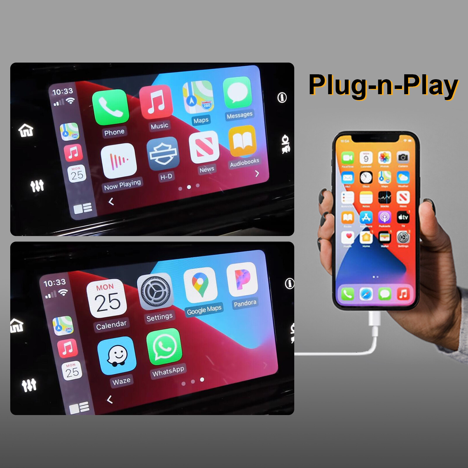 Apple CarPlay Jumper For 2019-2024 Harley Davidson GTS RADIO Plug Bypass