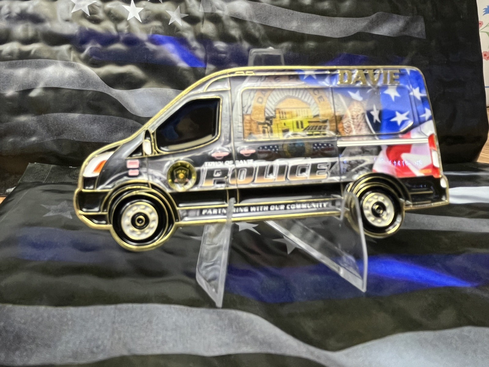 Davie Police Department Community Oriented Policing COP Unit Van Challenge Coin