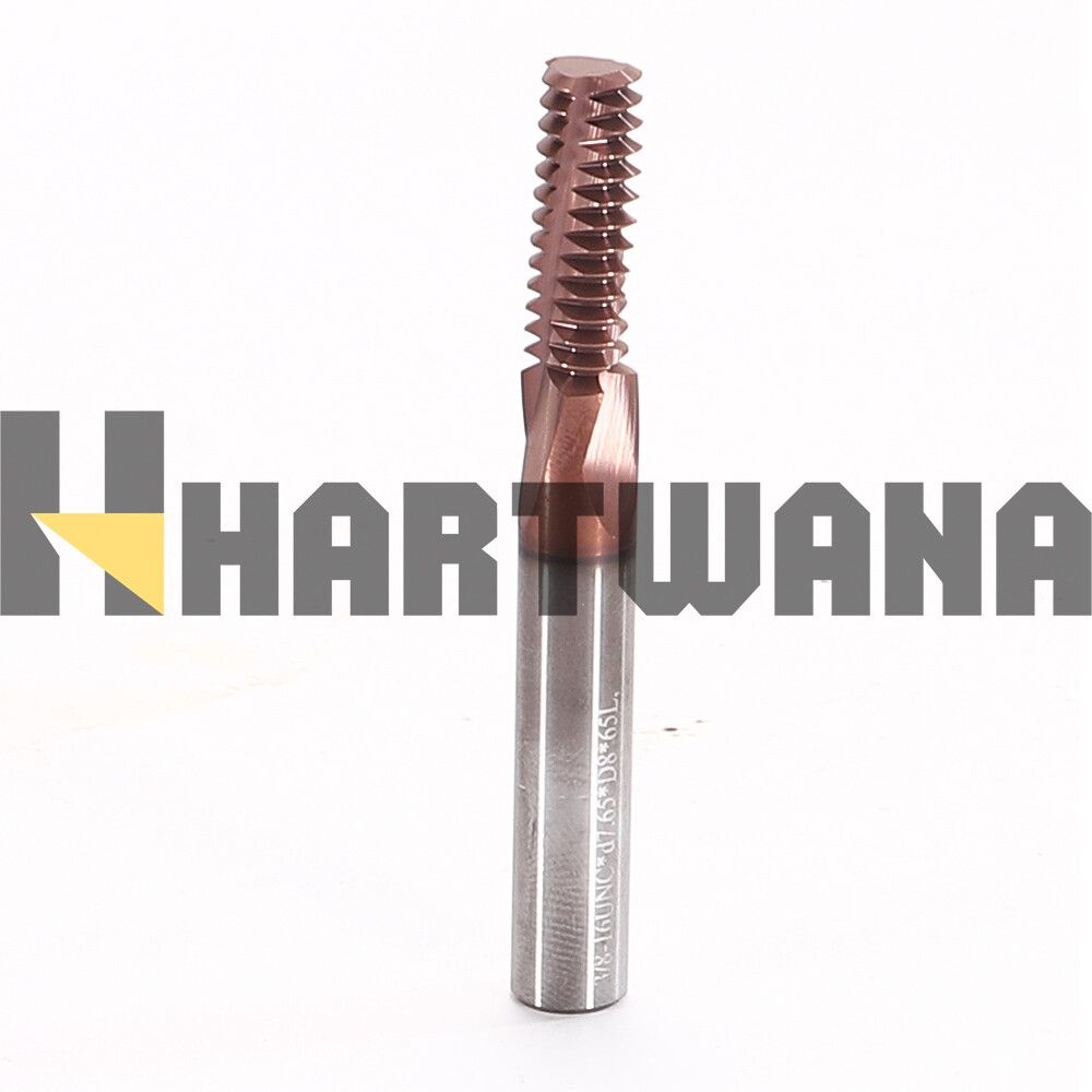 3/8-16 UN Carbide Thread Mill TiAlN Coated Full Tooth CNC Milling Thread Cutter