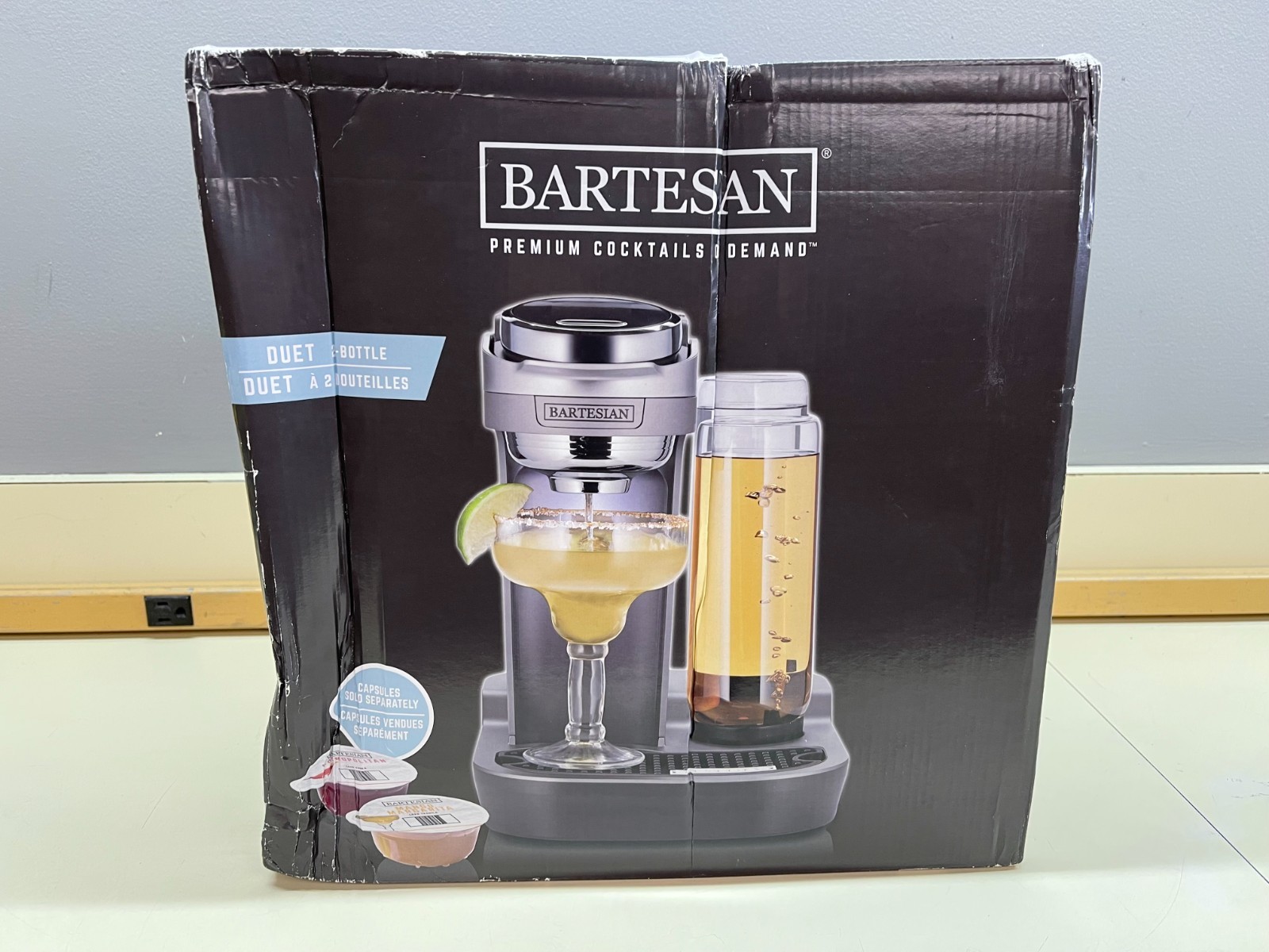 Bartesian Cocktail Machine Duet Premium 2-Bottle Home Bar 55310G New
