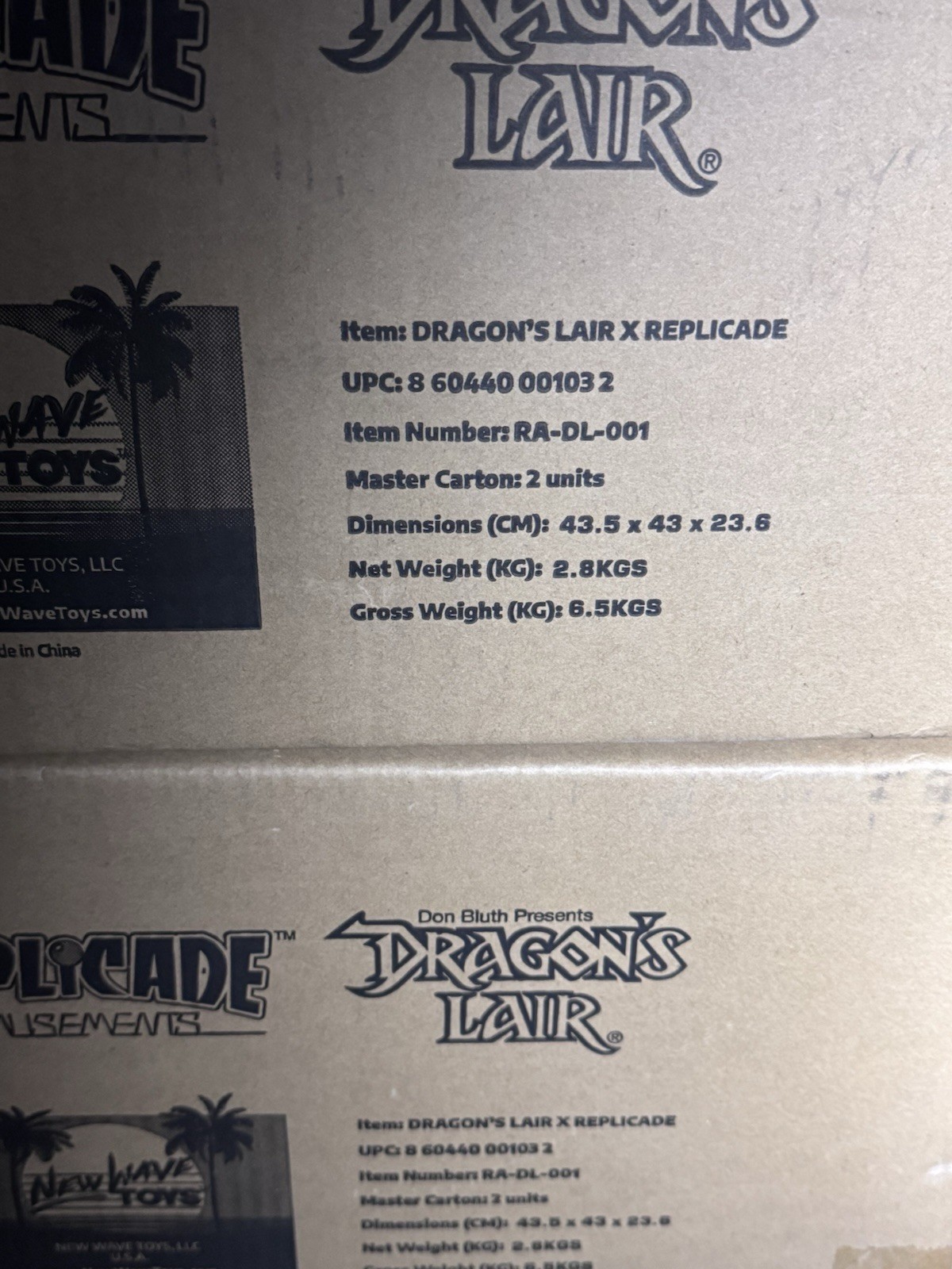 NEW WAVE TOYS DRAGON'S LAIR X REPLICADE- BRAND NEW In Box. Rare First Edition