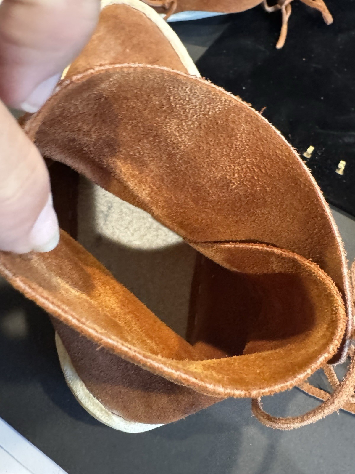 Old Native American Moccasins Navajo Apache Buckskin Hard Bottom High Top 7.5-9