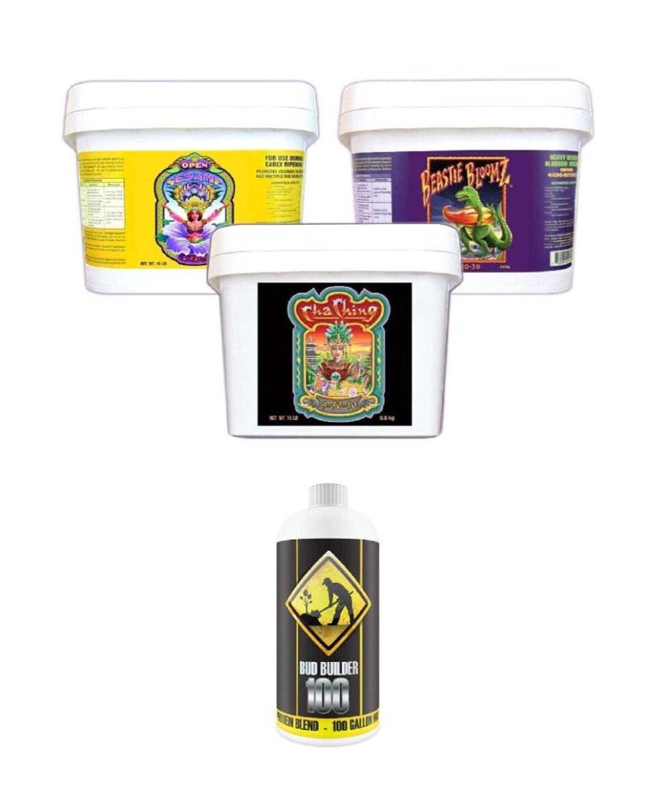 FoxFarm Nutrient Trio Open Sesame Cha Ching & Beastie Bloomz & FREE BUD BUILDER