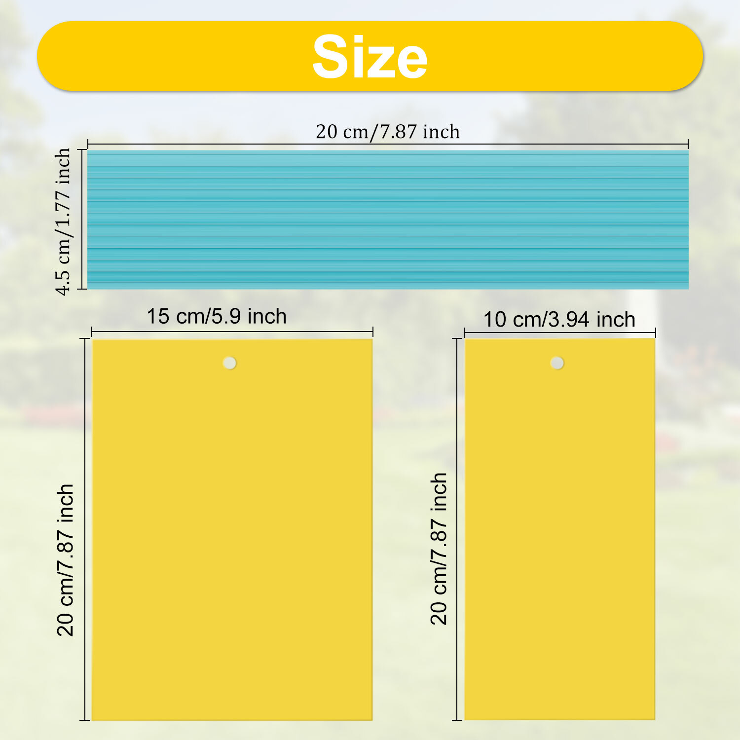 60 PCS Sticky Fly Traps- Gnat&Insect Catcher with Hanging Ropes|Strong Glue Trap