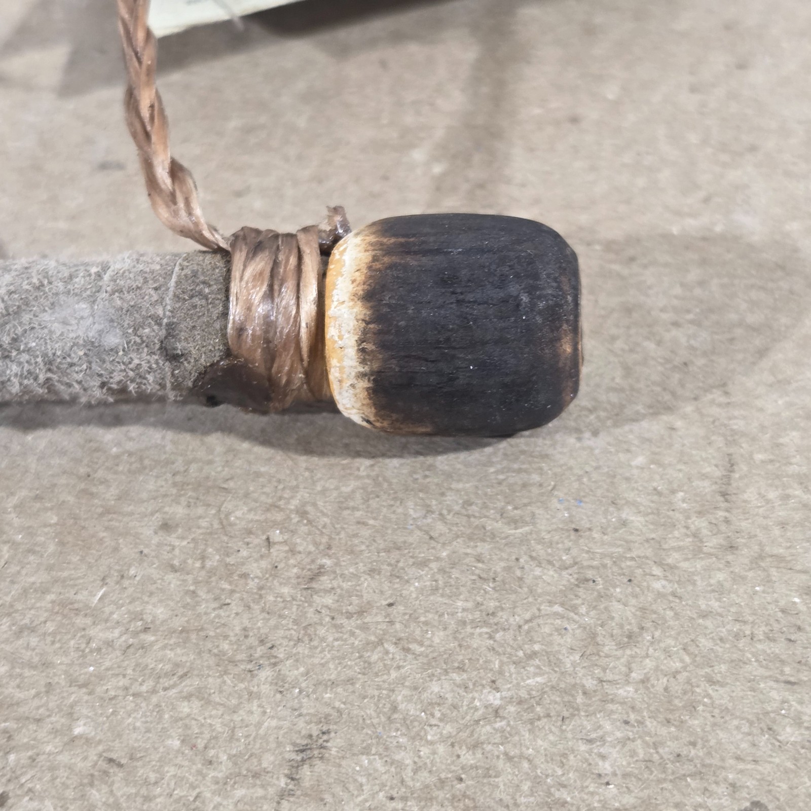 Authentic Navajo Peace Pipe 6" Handcrafted Faux Turquois Beads leather wood stag