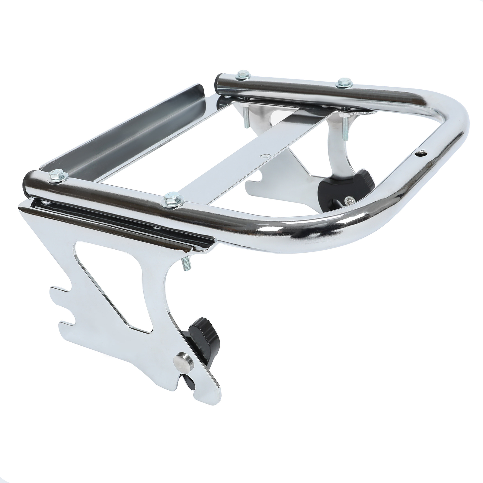 Detachable Two-Up Tour Pack Mount Luggage Rack +Docking For 97-08 Harley Touring