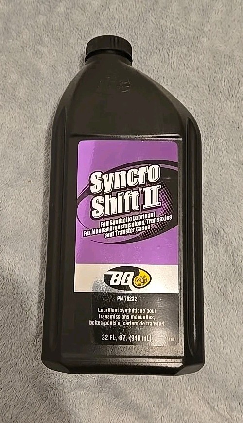 75w-75 BG Full Synthetic Gear Oil Syncro Shift II 32oz 1 Quart API GL-4