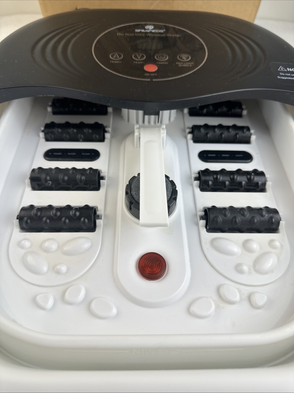 Collapsible Foot Spa with Heat, Bubble, Red Light & Temp Control - Foot Bath