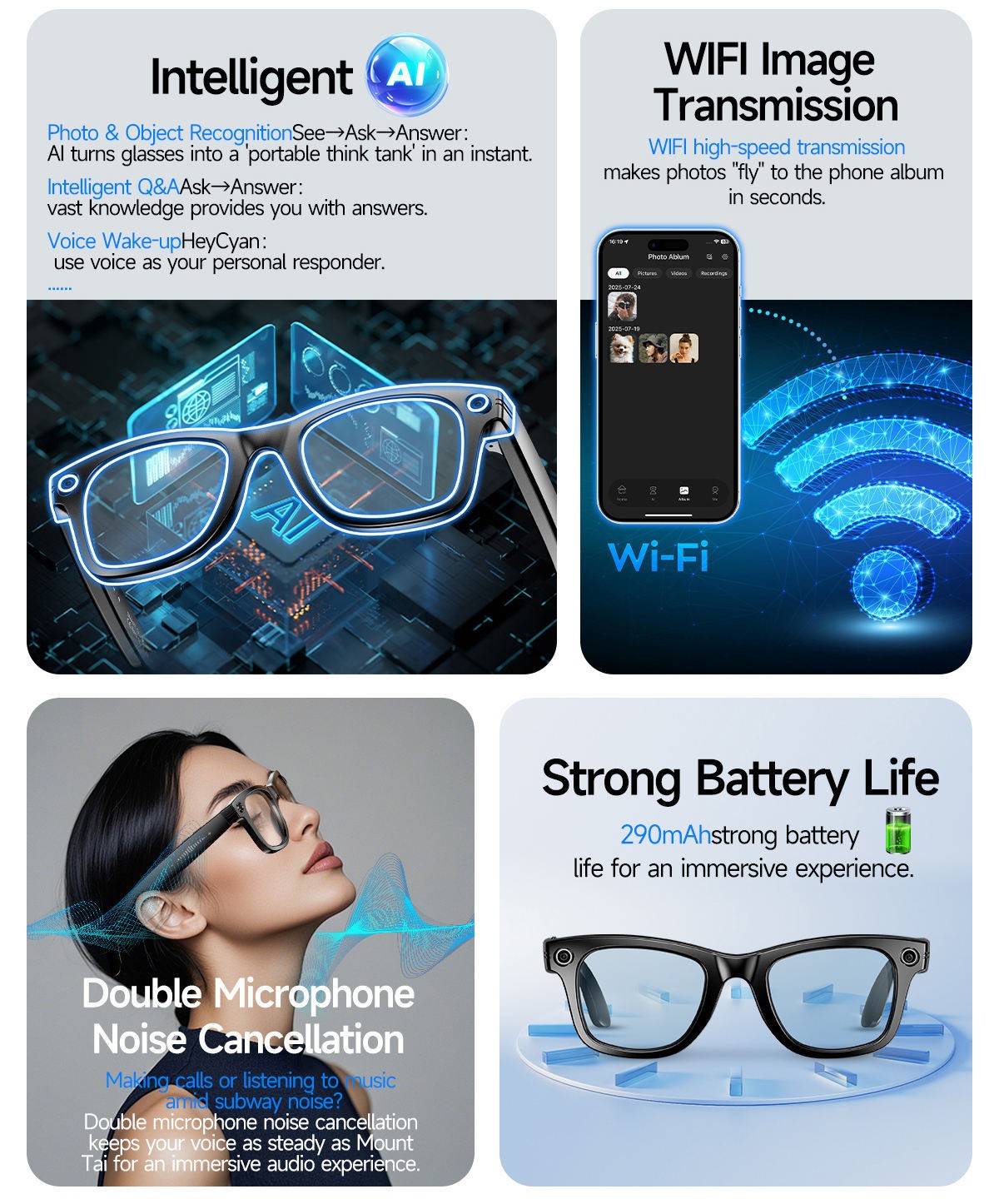 Smart Glasses HD Camera Bluetooth • iOS/Android | Ray-Ban Meta Alternative