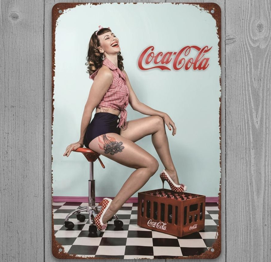 Coca-Cola 8 x 12 Vintage Novelty Metal Sign Made In USA New!