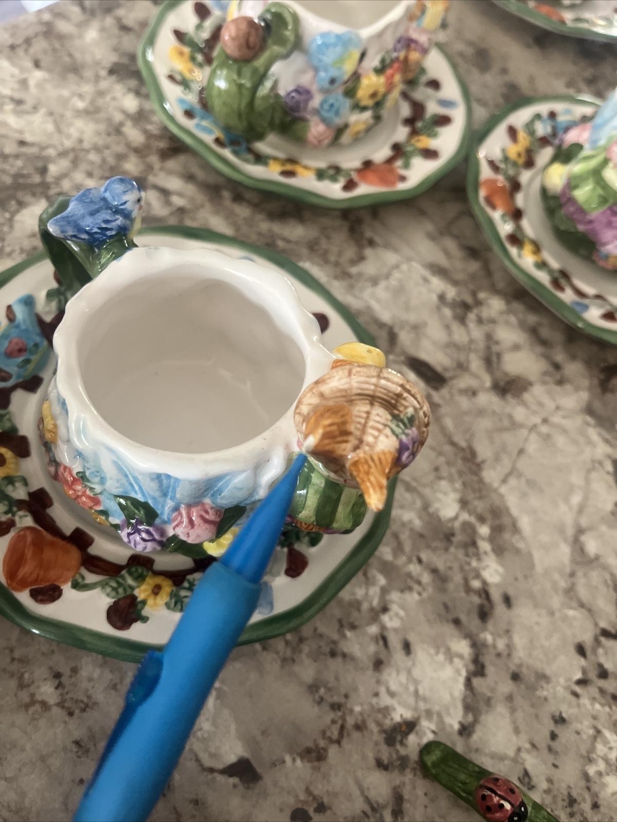 1999 Mercuries Garden Party Springtime Easter Bunny Tea Party 15 Piece Set VTG