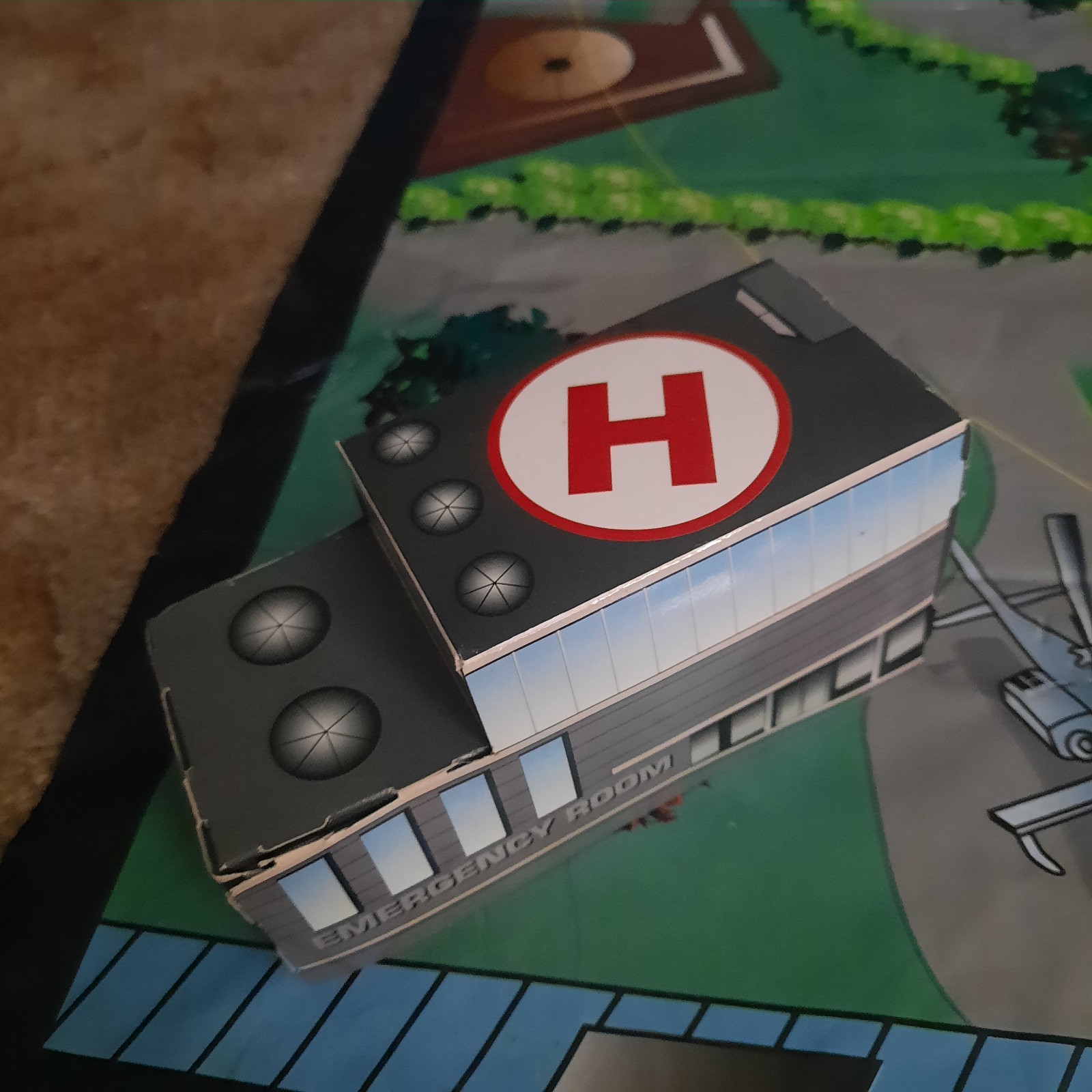 Chopper Patrol Battery Operated Flying Police Helicopter Playset Tested Working!