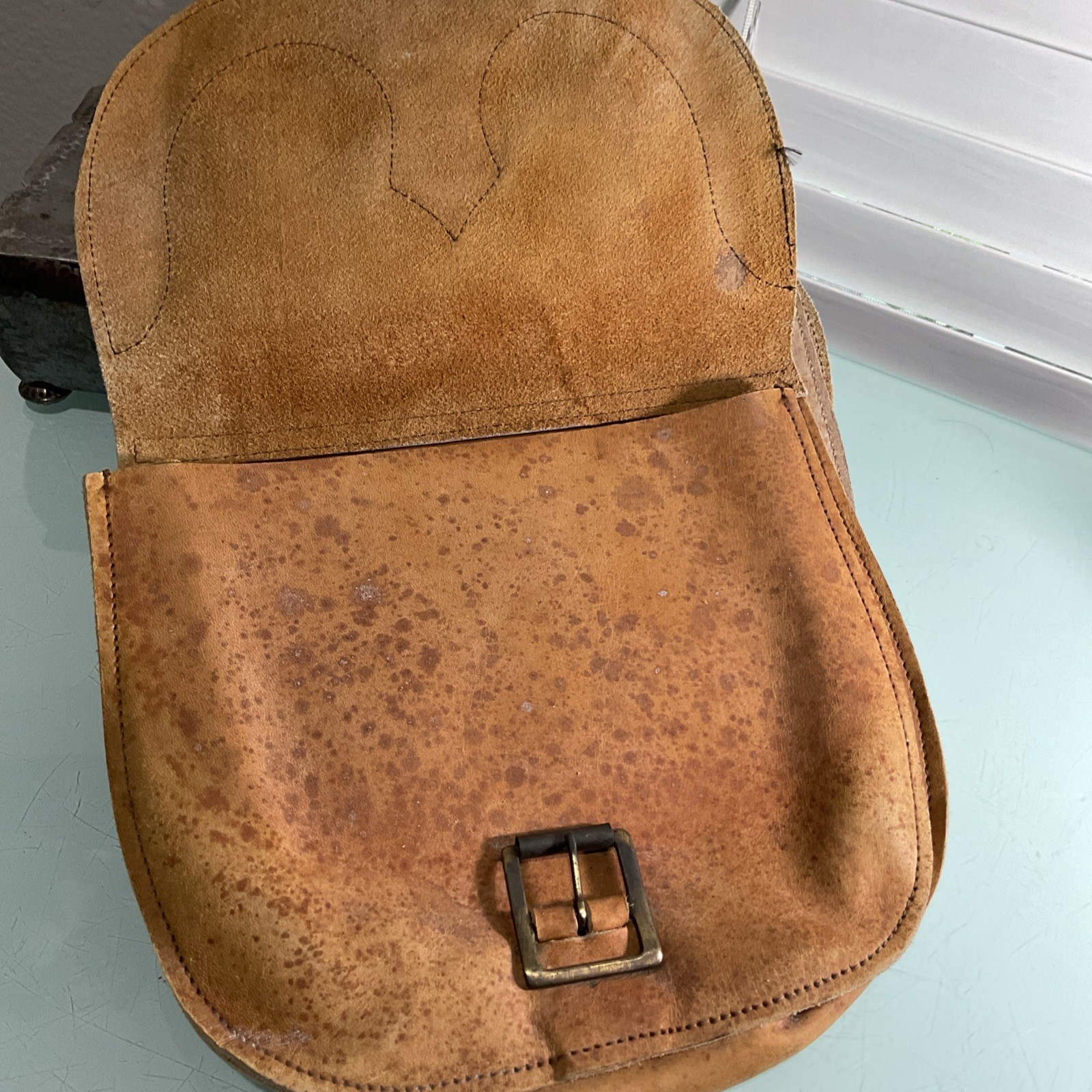 Antique Leather Saddlebag