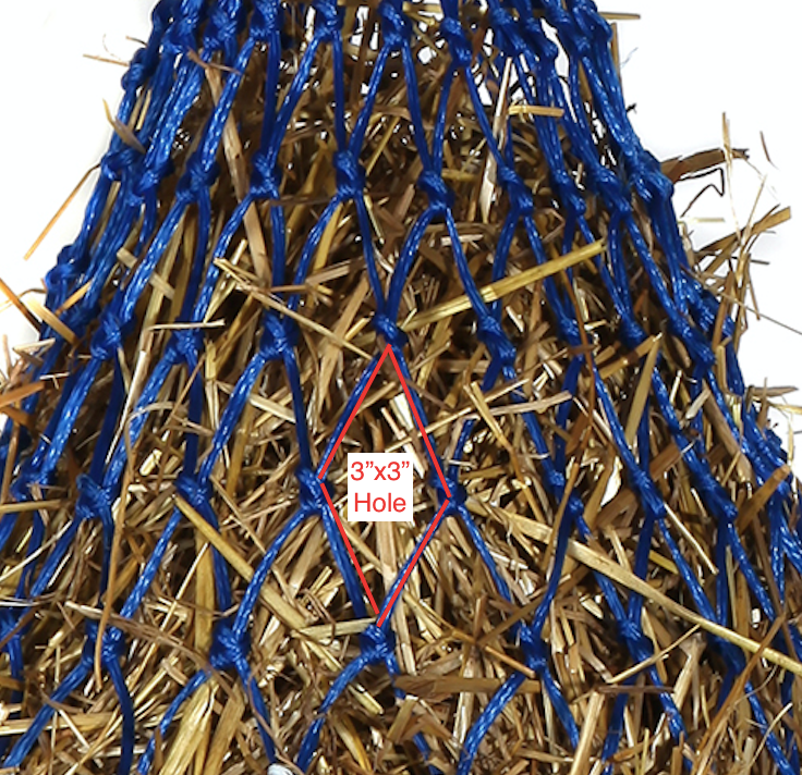 Majestic Ally 2 pcs Slow Feed 56” Hay Net with soft 3"x3" hole