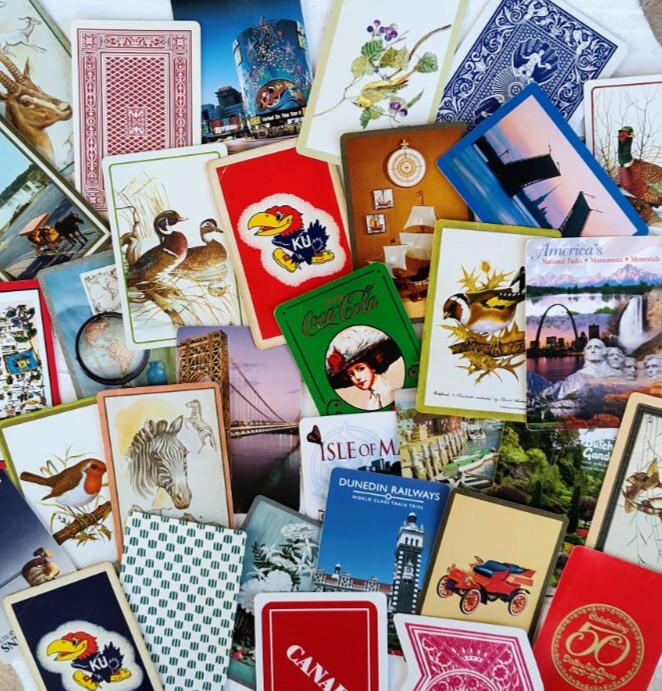 Random Lot of 50 Vintage to Modern Playing Cards for Junk Journaling
