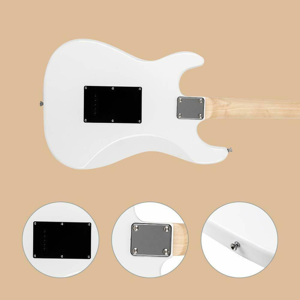 Glarry 39" Full Size Electric Guitar for Beginner with 20W Amp White