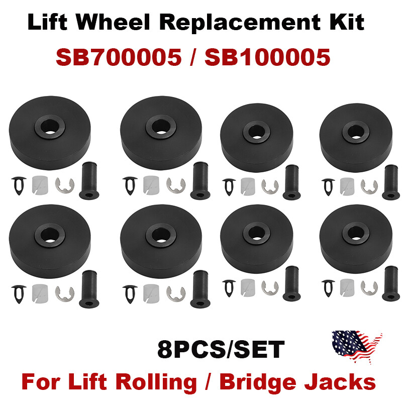 Lift Wheel Kit Fit Rolling Jacks / Rolling Bridge SB100005 / SB700005 Set of 8