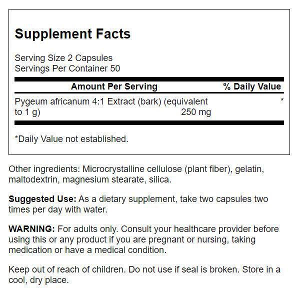 Swanson Pygeum - Herbal Supplement Promoting Male Prostate Health, Bladder, a...