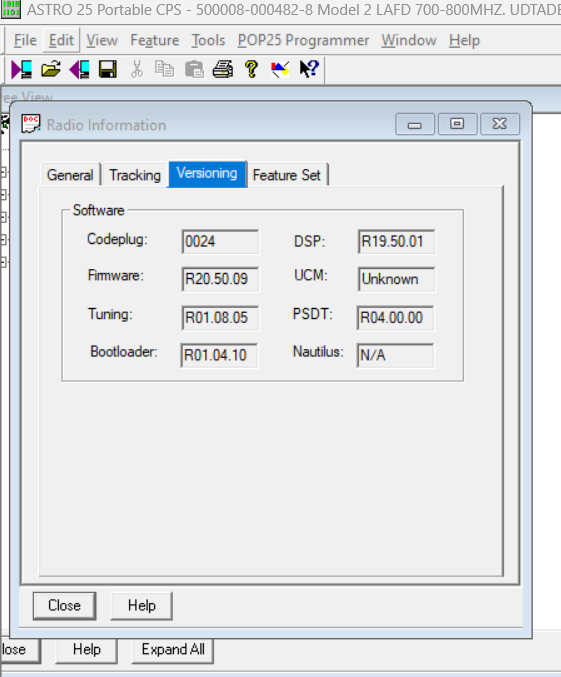 MOTOROLA XTS 5000 M2. LAFD. 700/800 / 500008-000482-8 SCANNER ONLY.