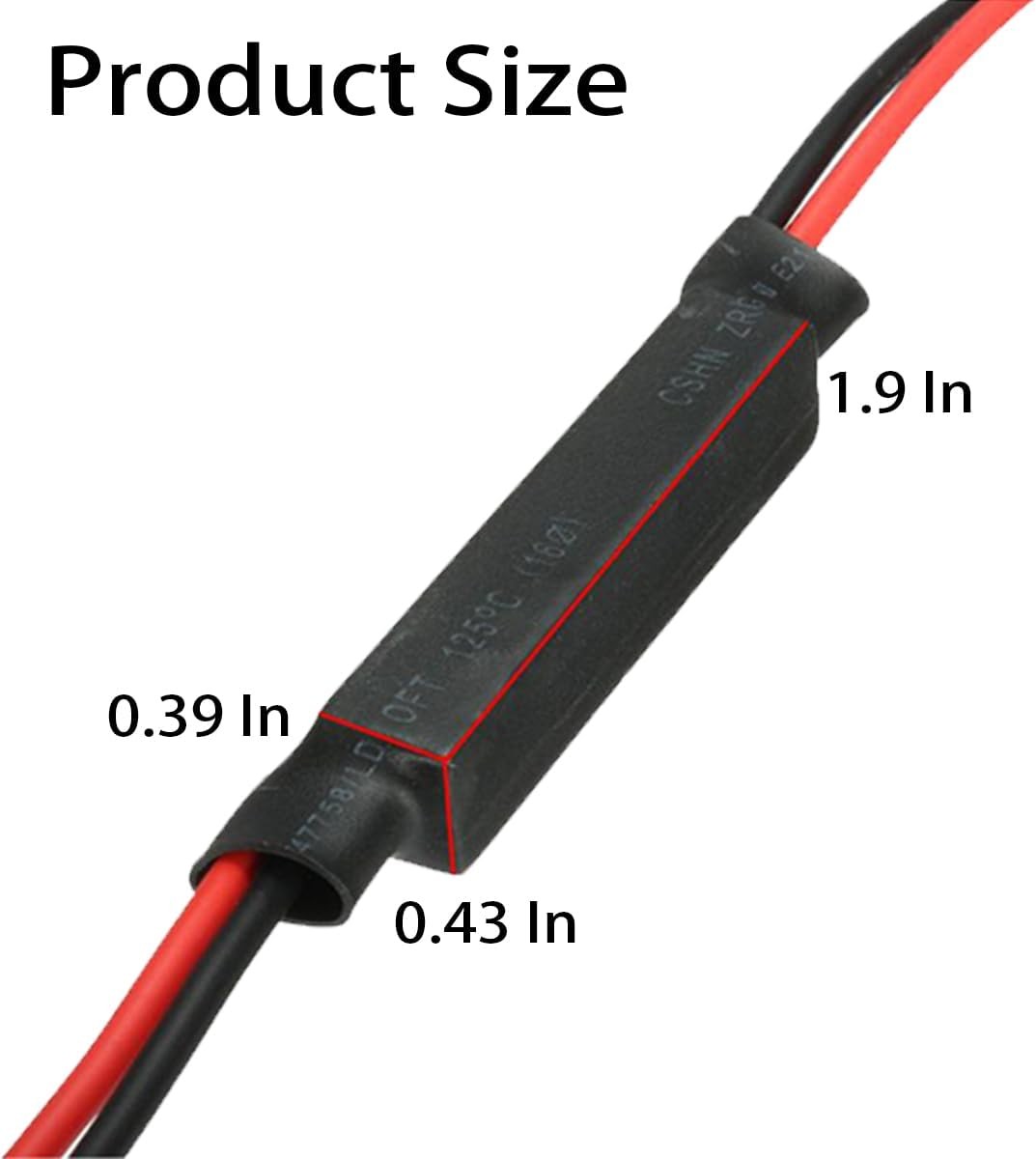 4PCS Motorcycle Resistor, 12V 10W Turn Signal LED Load Resistor Flash Blinker Fi