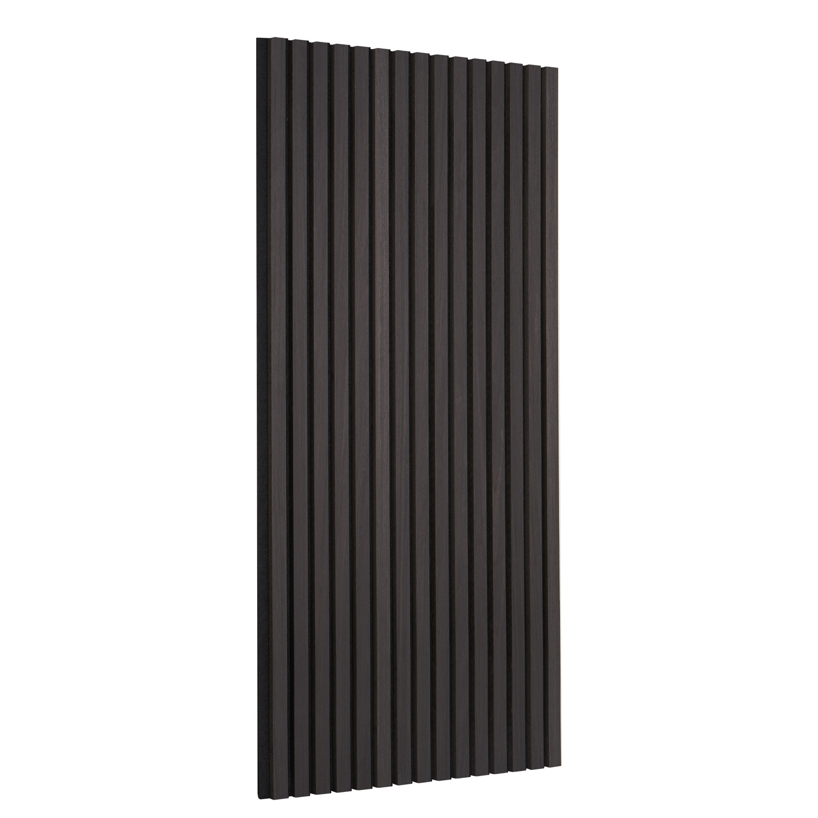 4PCS Acoustic Wood Wall Slat Panels 23.6"x47.2" Sound Absorbing Modern Black Oak