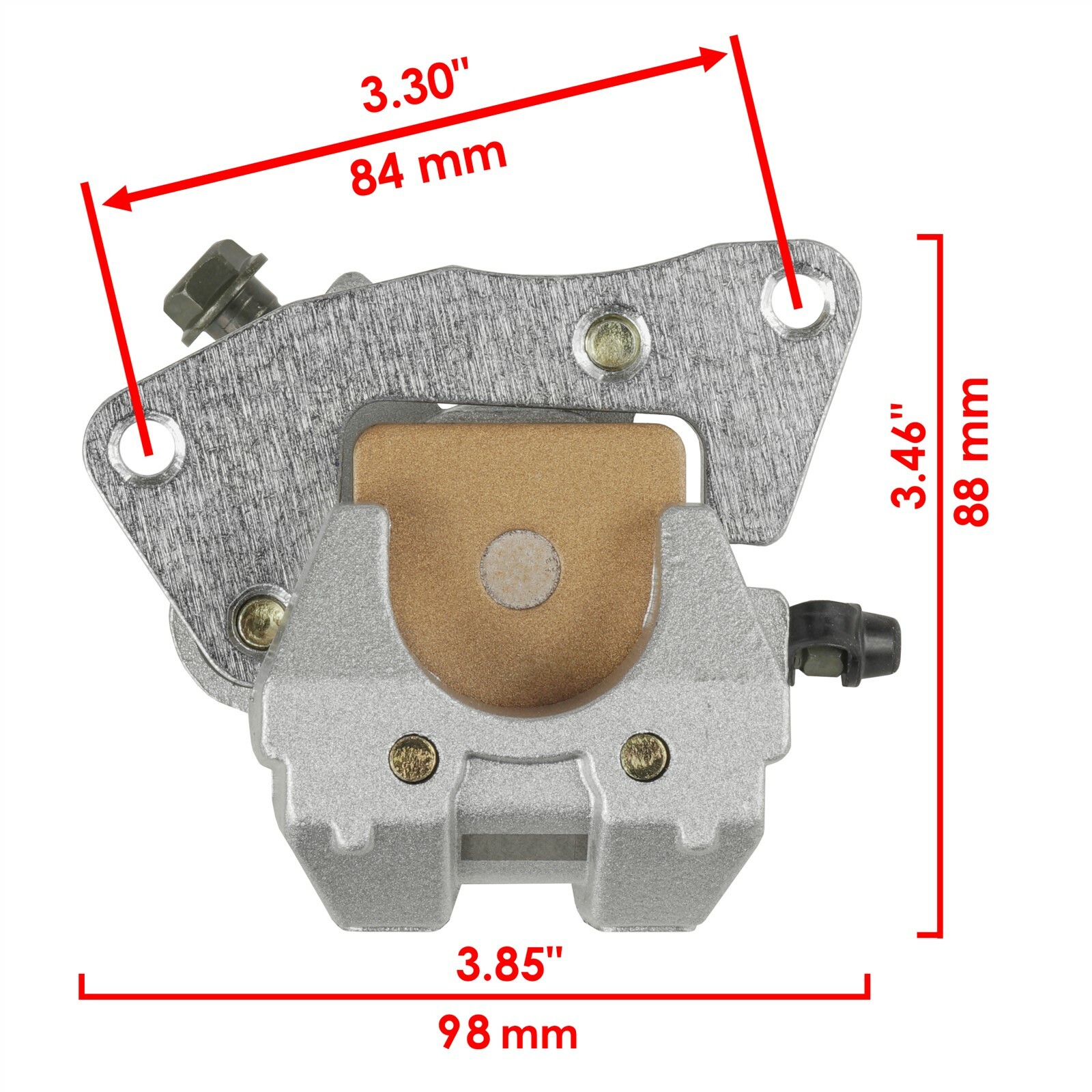 Fits Yamaha Grizzly 660 Front Rear Brake Caliper w/ Disc Pad YFM660F 4X4 2003-08
