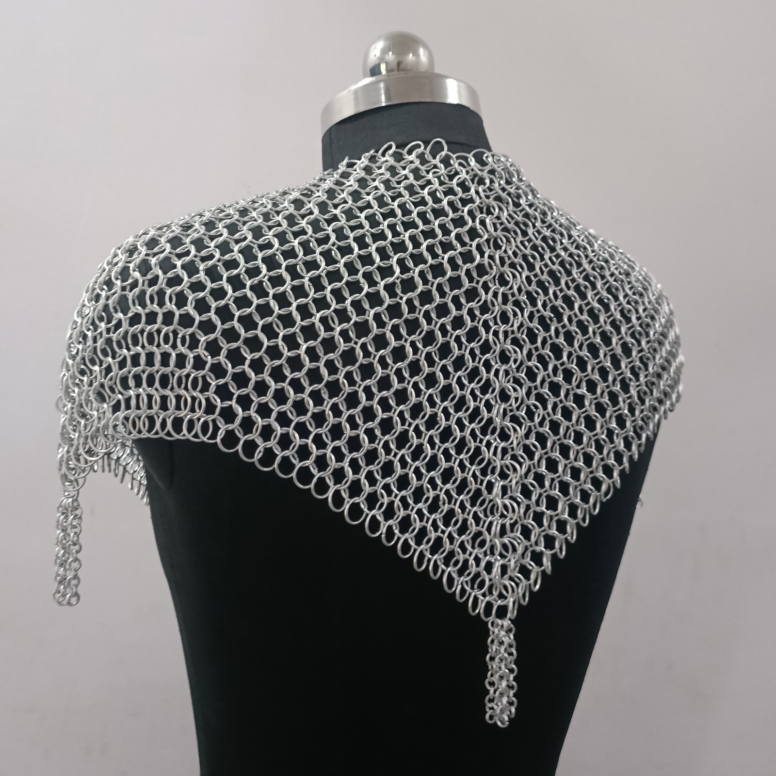 Medieval Chainmail Scarf Aluminum Butted 10mm Ring Handmade Renaissance Costume