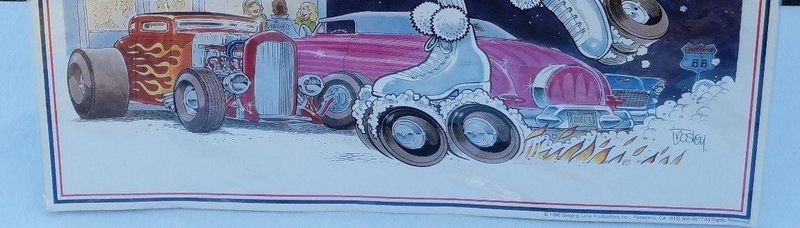 Quick Service Diner Hot Rod Grill By George Trosley Poster Art Garage 24" by 32"