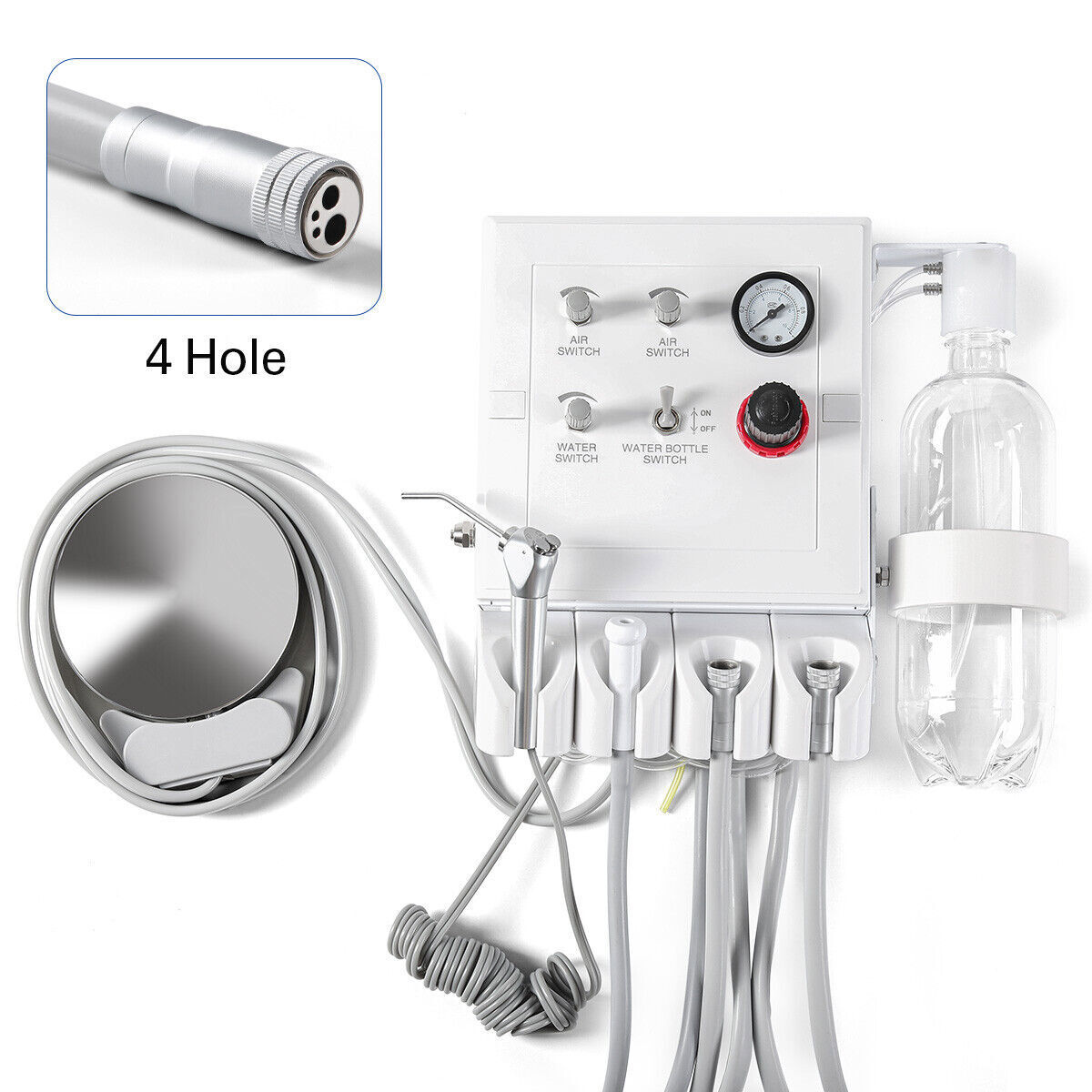 Portable Dental Turbine Unit with Weak Suction work with Compressor/Handpiece