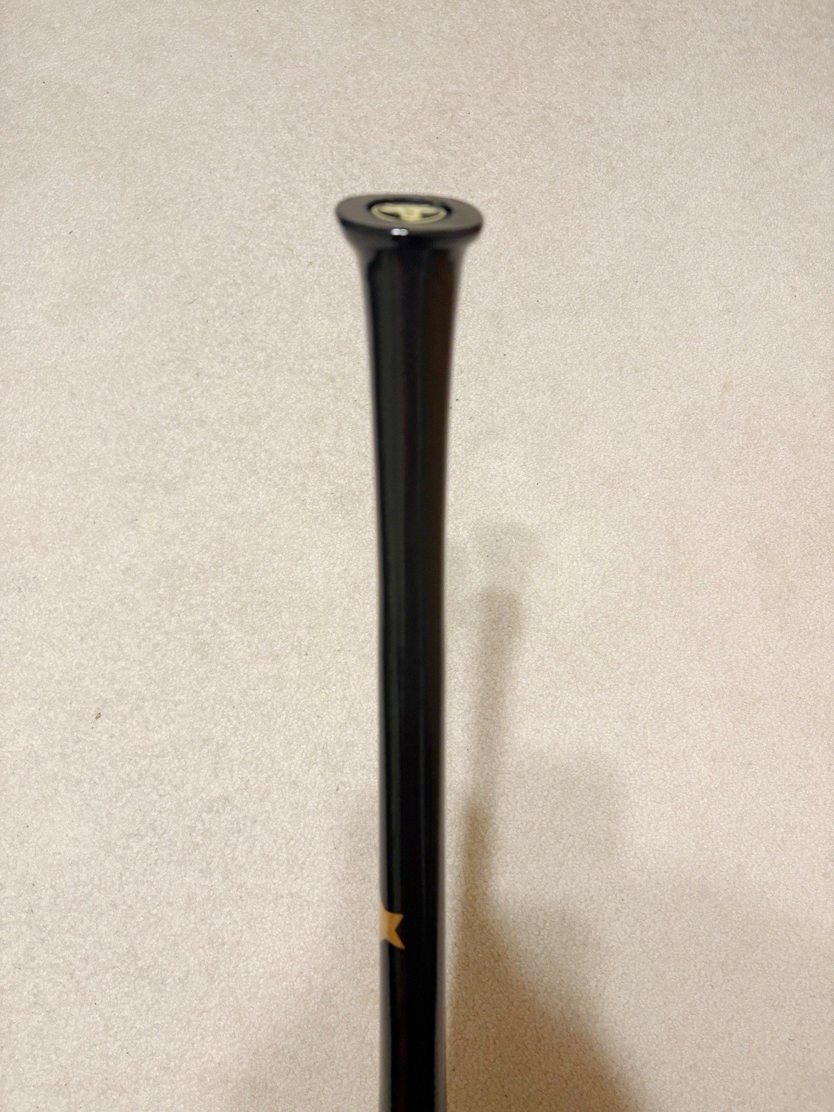 Hybrid Handle Torpedo Maple Wood Baseball Bat 33in 29.5oz. Black / Gold / Red