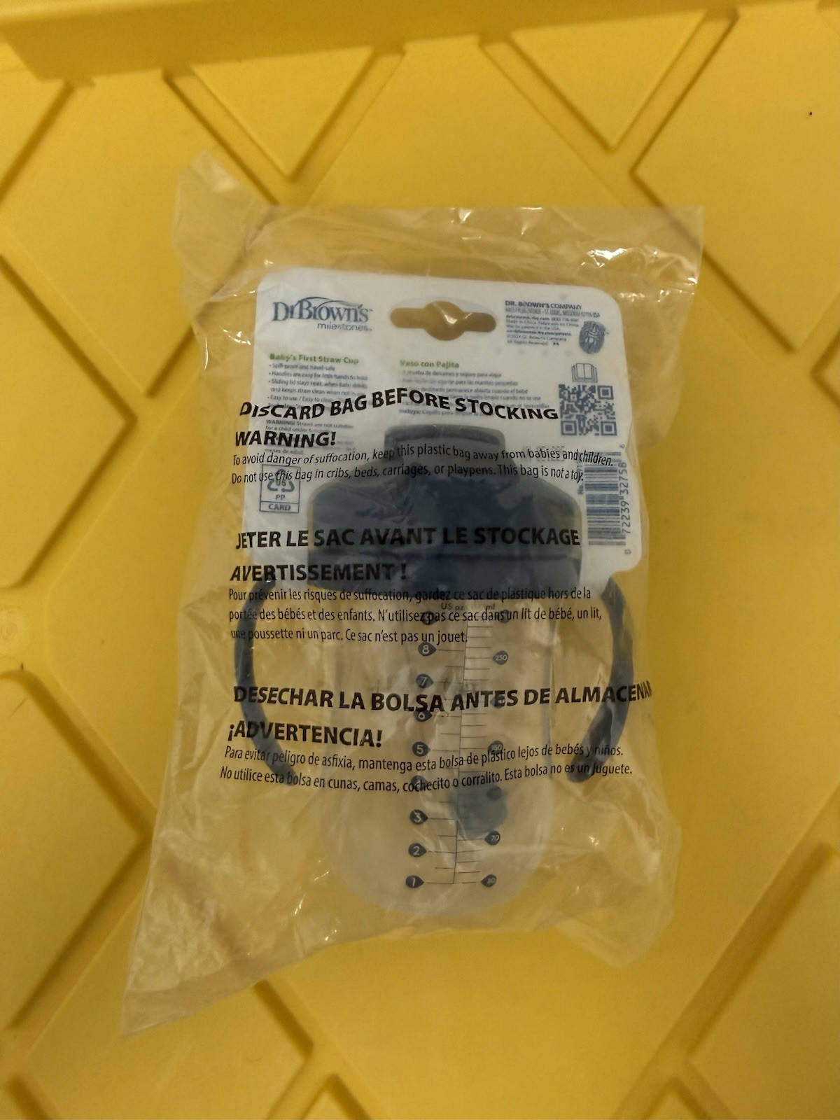 Dr. Brown's Milestones Baby First Straw Cup Sippy Cup 9oz Coral BPA Free