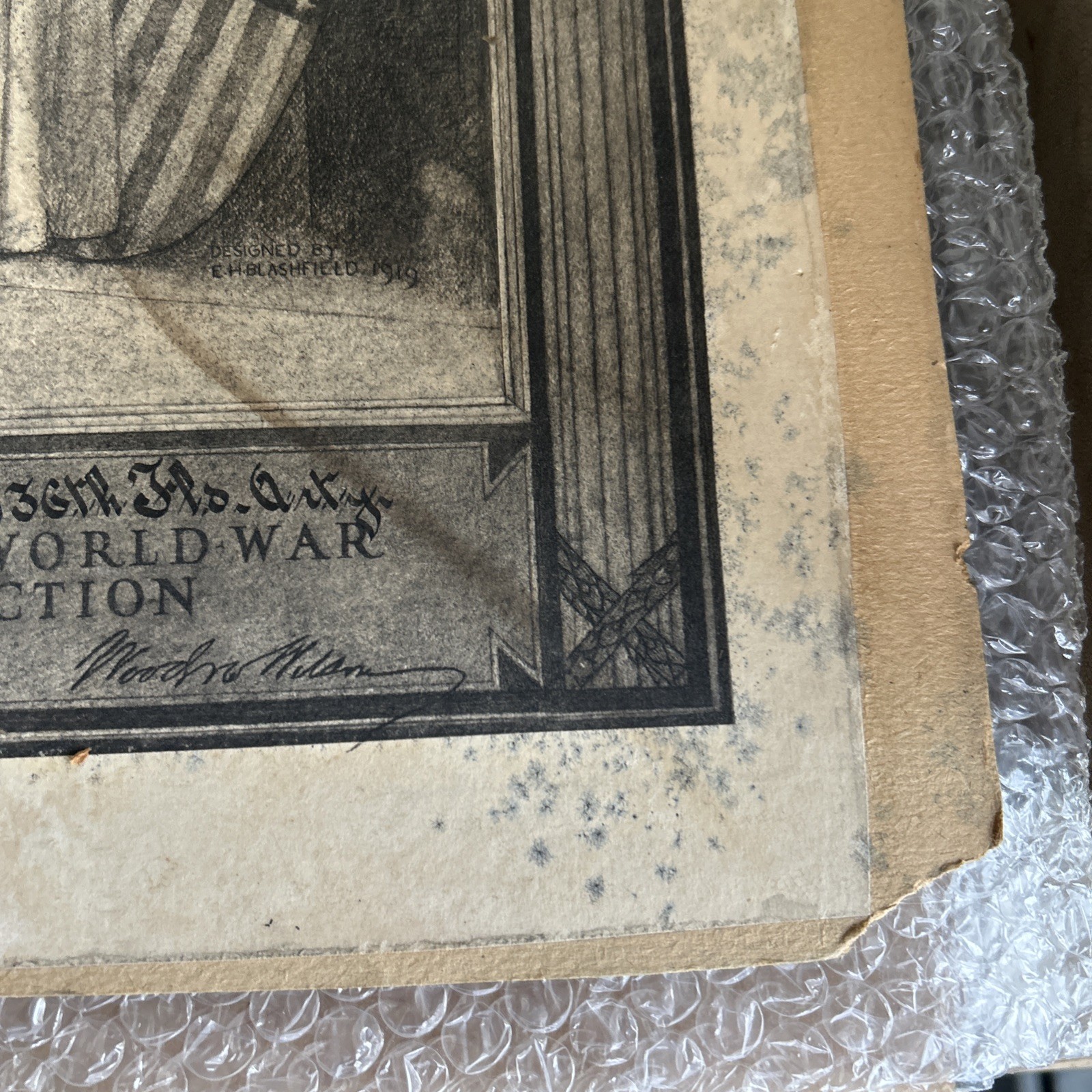 Antique Original WW1 Military Infantry Company Wounded In Action Letter