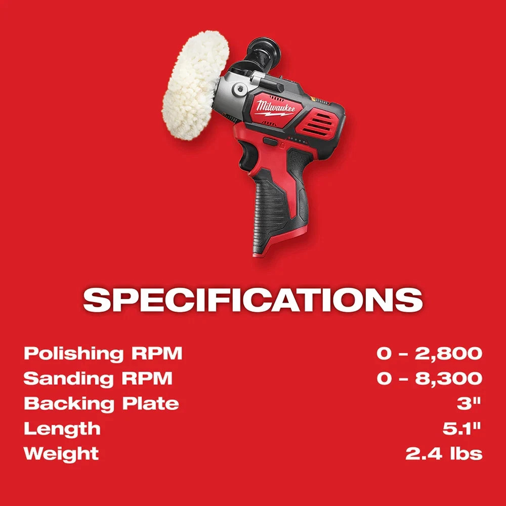 Milwaukee 2438-20 M12 12V Variable Speed Polisher/Sander Bare Tool SEALED NEW ✅