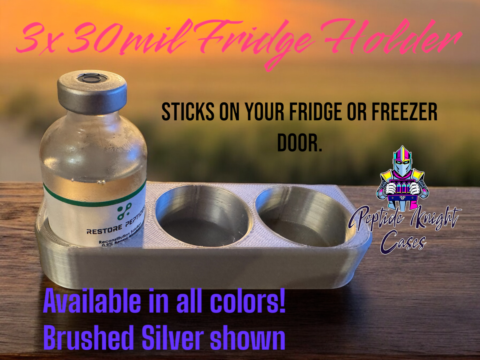 Peptide Vial Storage Container Carrying Case Organizer