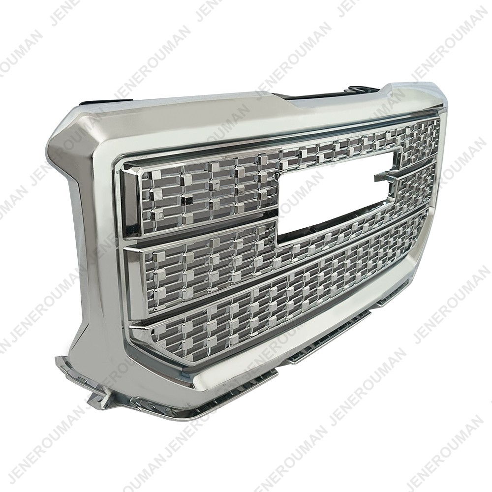 Chromed Grille For 2016-2018 GMC Sierra 1500 Base SLE Front Bumper Upper Grill