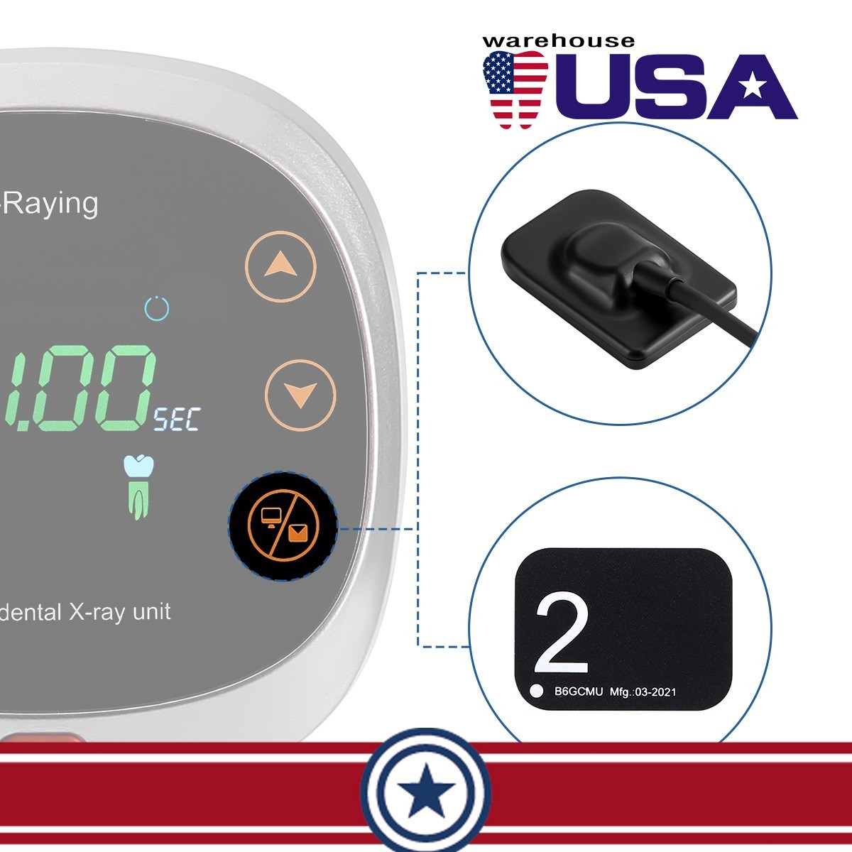 Portable Dental Mobile Digital X Ray Machine High Frequency+Scatter Shield Ring